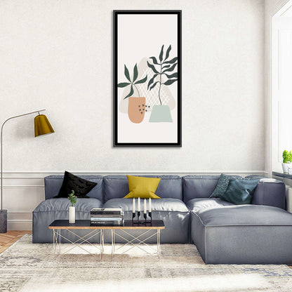 Floral Leaves & Pots Wall Art