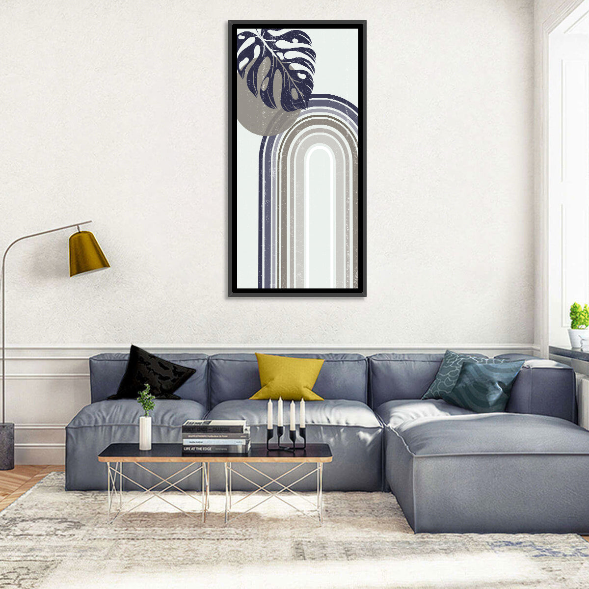 Door to Heaven Boho Abstract Wall Art in a room, portrait