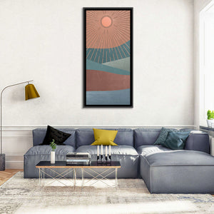 Mountains Sunrise Minimalist Wall Art