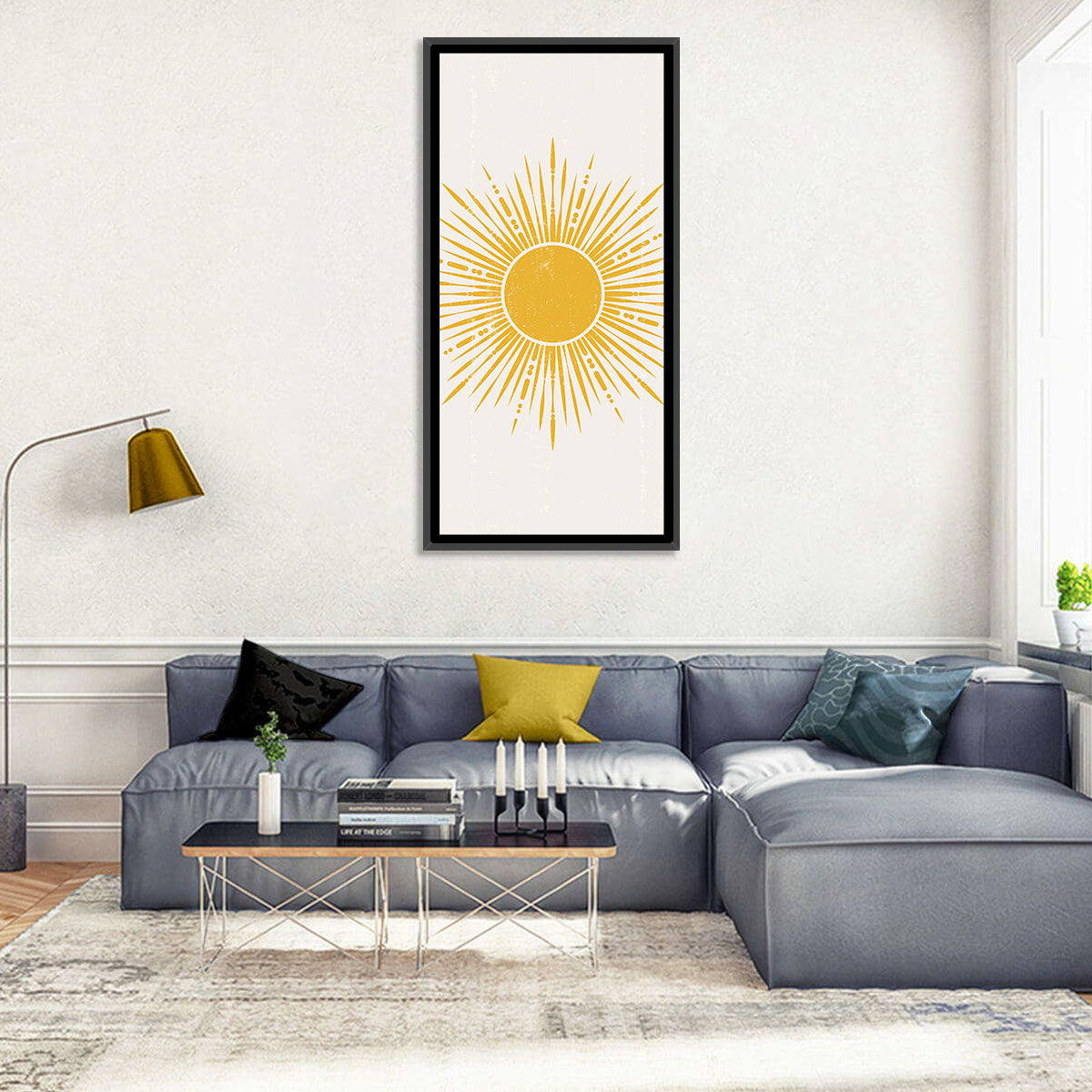 Golden Boho Sunburst Wall Art