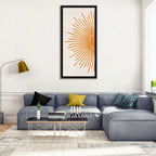 Orange Sunburst Minimalist Wall Art