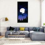 Dark Moon Over Forest Wall Art