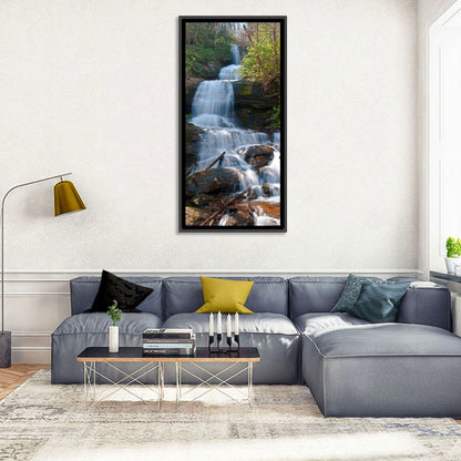Desoto Falls Cascading Waterfall Wall Art