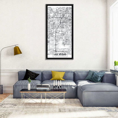 Las Vegas Street Grid Map Wall Art