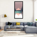 Dusk Mountain Lake Reflection Wall Art