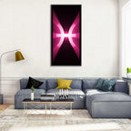 Magenta Pisces Symbol Wall Art