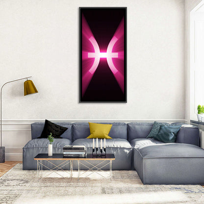 Magenta Pisces Symbol Wall Art