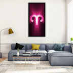 Radiant Aries Zodiac Emblem Wall Art