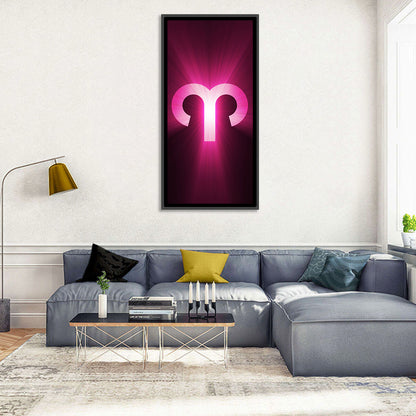 Radiant Aries Zodiac Emblem Wall Art
