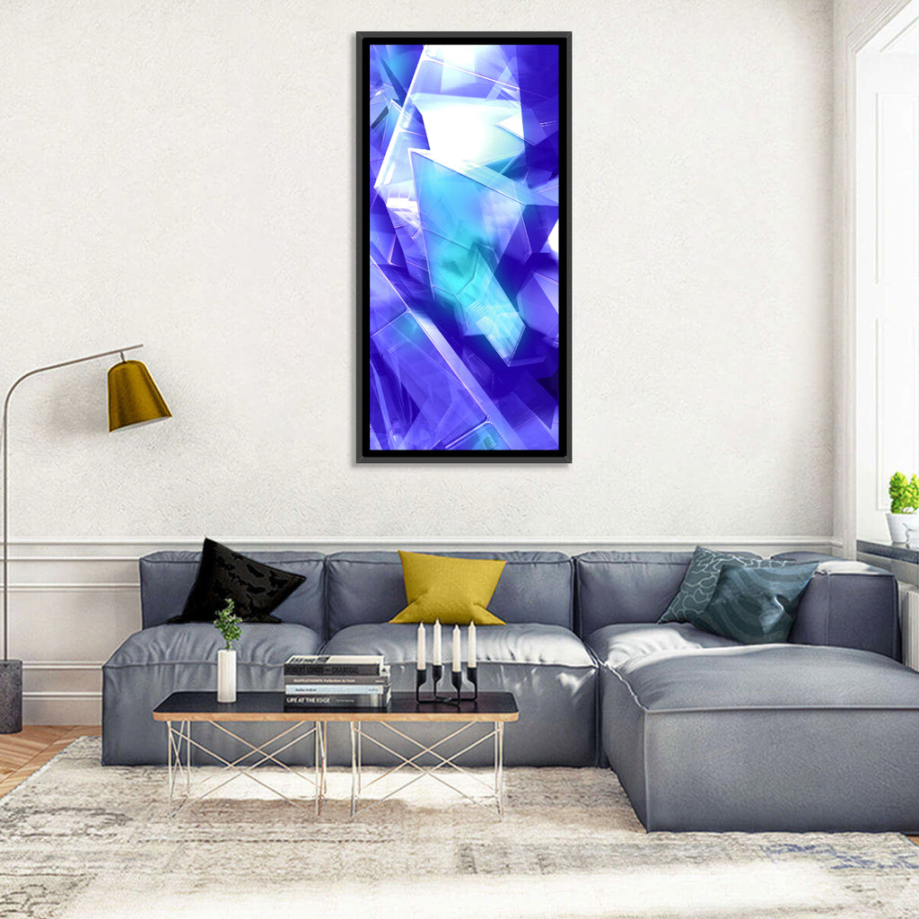 Icy Geometric Shards Wall Art