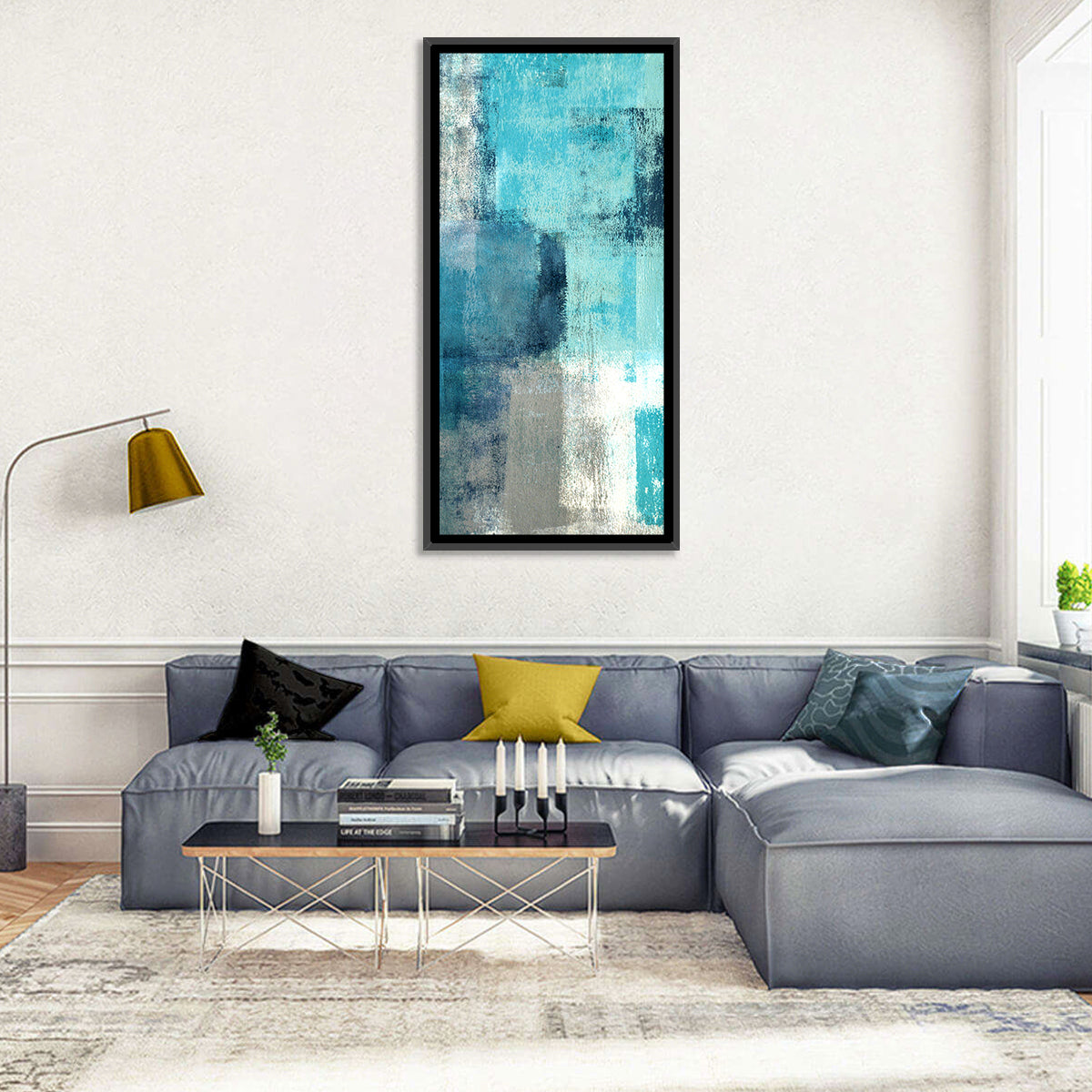 The Escape Abstract Wall Art in a room, portrait