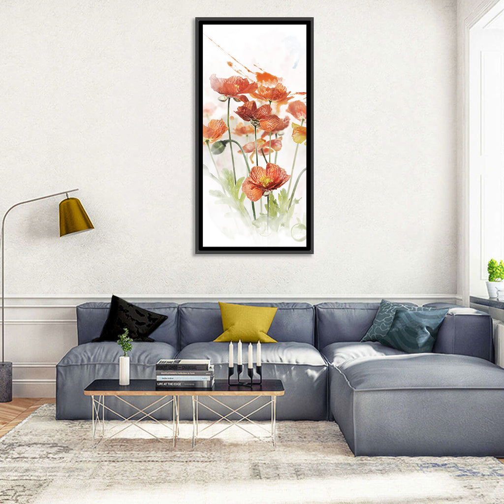 Orange Poppy Cluster Wall Art