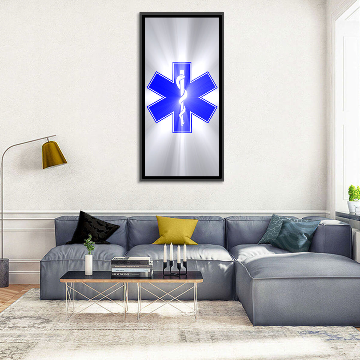 Star of Life with Rod of Asclepius Wall Art