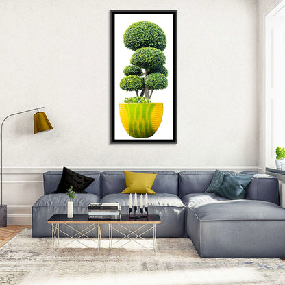 Bonsai Topiary in Yellow Lime Pot Wall Art