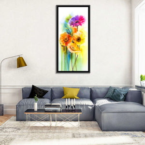 Daisy Gerbera Flowers Wall Art