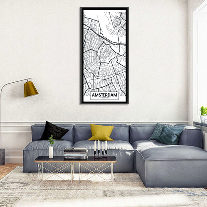 Amsterdam City Map Wall Art