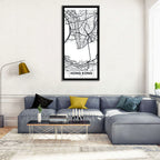 Hong Kong Aerial Map Wall Art