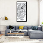 Lisbon Schematic Map Wall Art