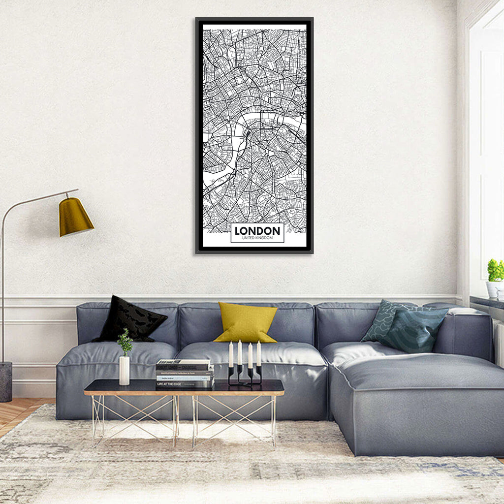 London Aerial Map Wall Art