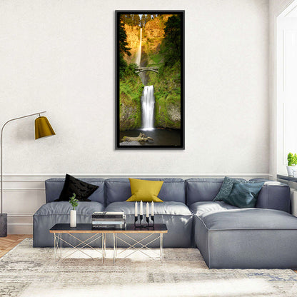 Multnomah Falls at Golden Hour Wall Art