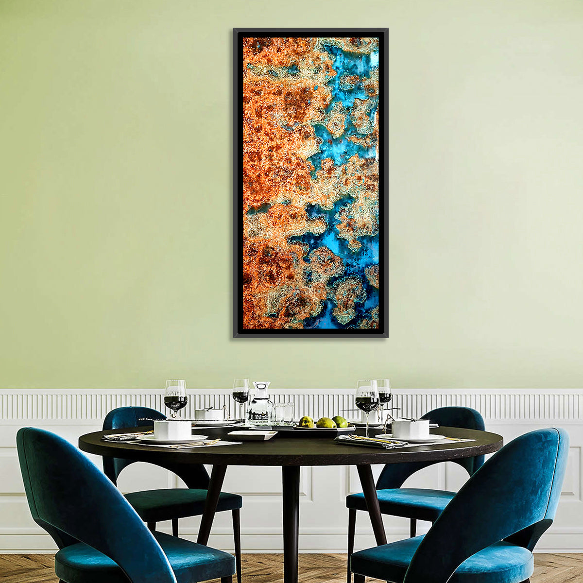 Rust Steel Abstract Pattern Wall Art