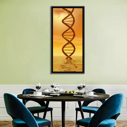 Dna Helix at Sunset Wall Art