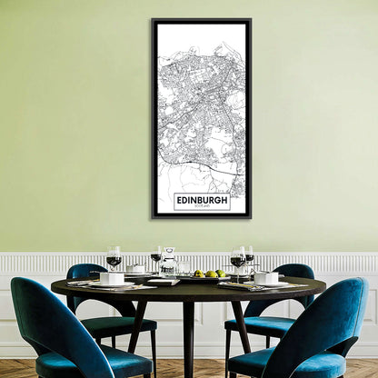 Edinburgh City Map Wall Art