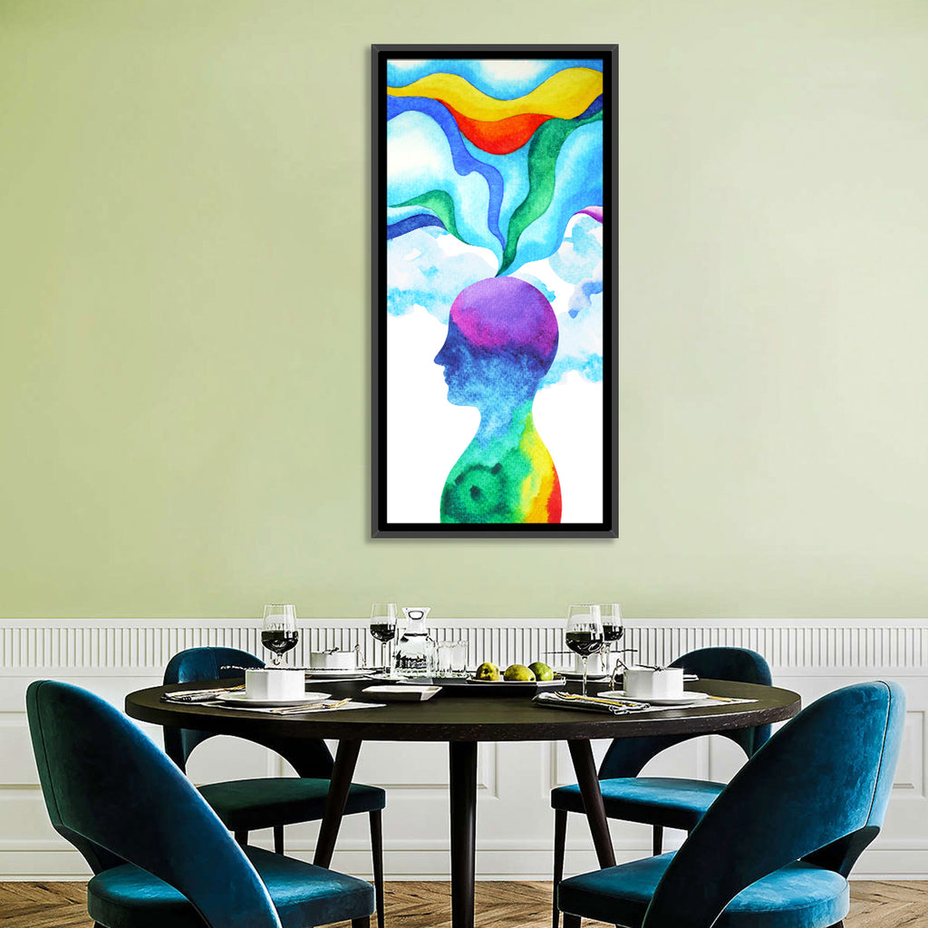 Thinking Mind Silhouette Wall Art