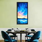 Starry Night Mountain Lake Wall Art