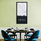 Chicago Skyline Map Wall Art