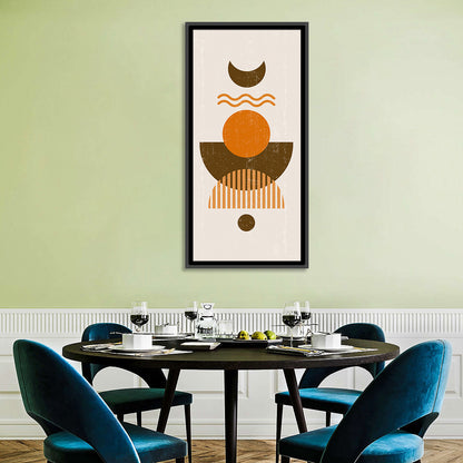Earthy Sun and Crescent Moon Wall Art