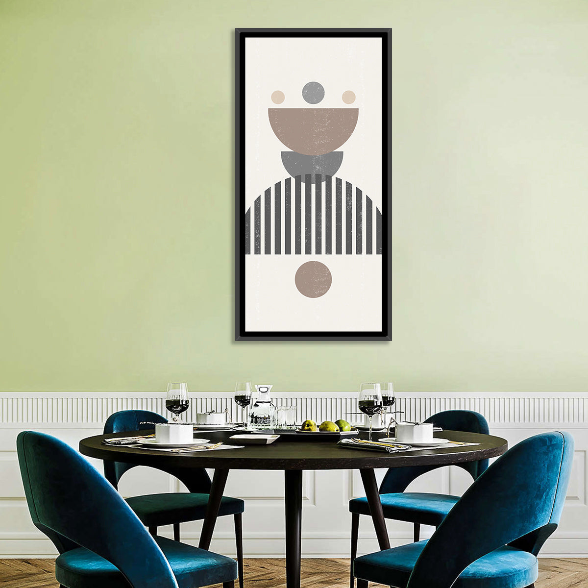 Stacked Sun and Moon Minimalist Wall Art