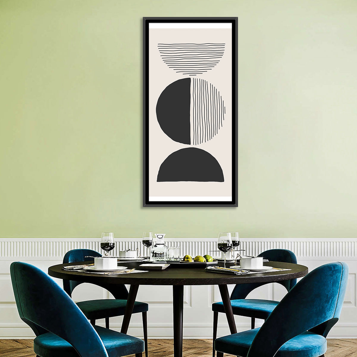 Moon Transition Wall Art in a room, portrait