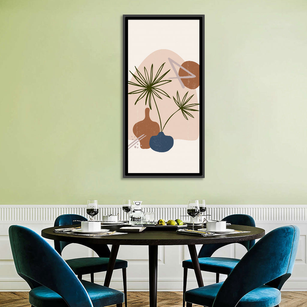 Palm Leaves and Vases Abstract Wall Art