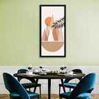 Geometric Mountain Sunset Wall Art