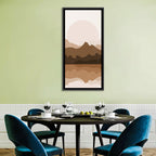 Layered Mountain Lake Sunset Wall Art