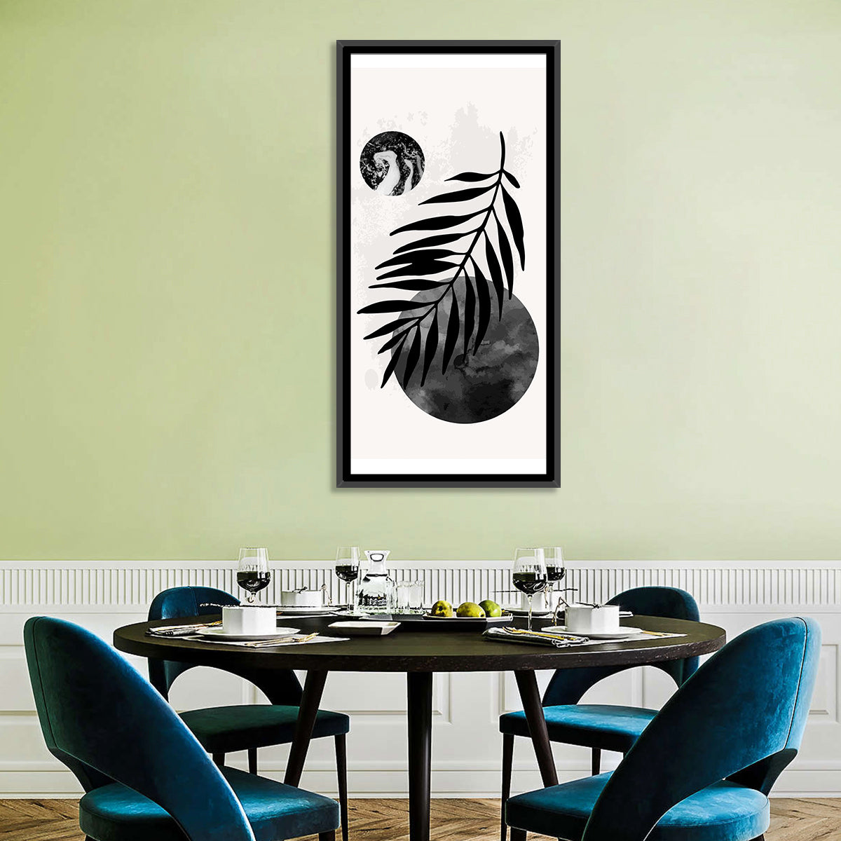 Minimal Palm Leaf Study Wall Art