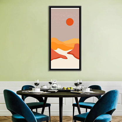 Desert Sunset Mountain Landscape Wall Art