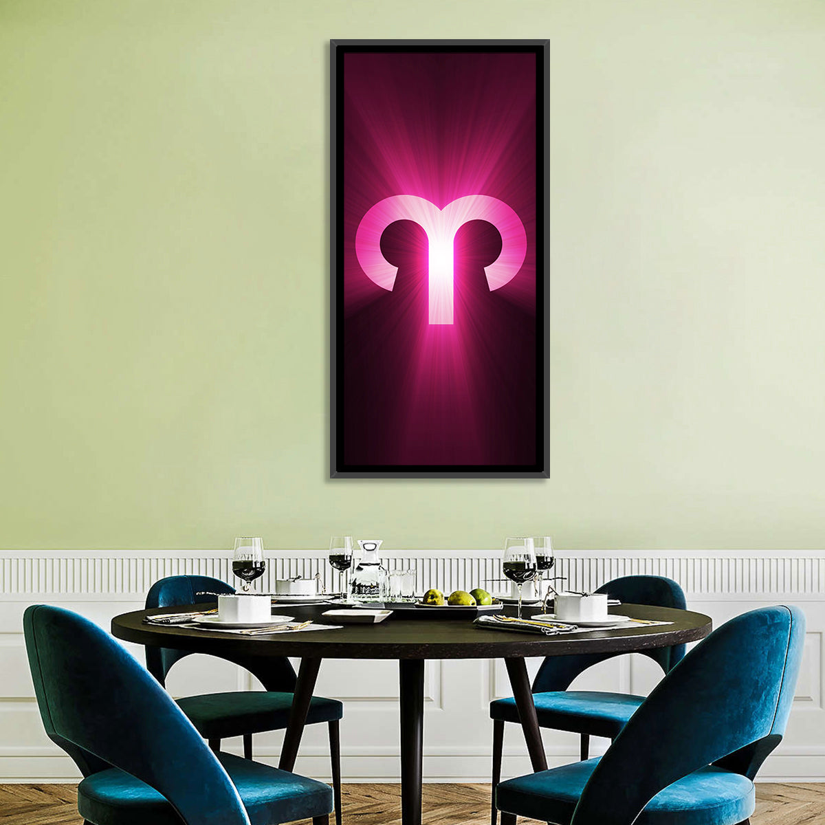Radiant Aries Zodiac Emblem Wall Art