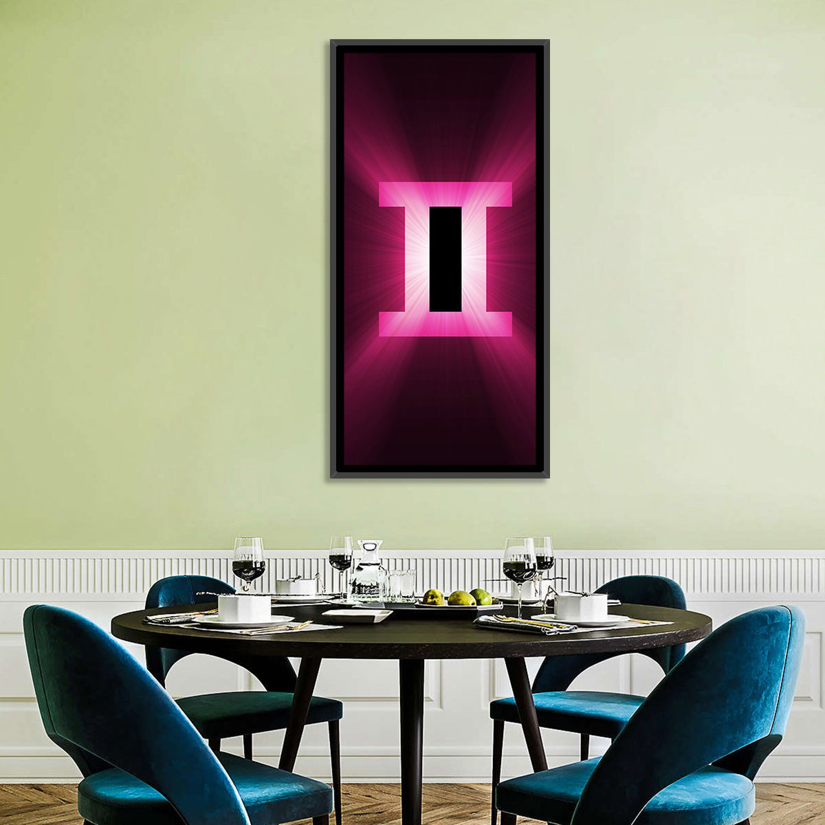 Radiant Gemini Symbol Wall Art