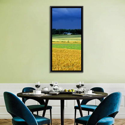 Cornfields Under Stormy Sky Wall Art