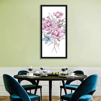 Pink Floral Illustration Wall Art