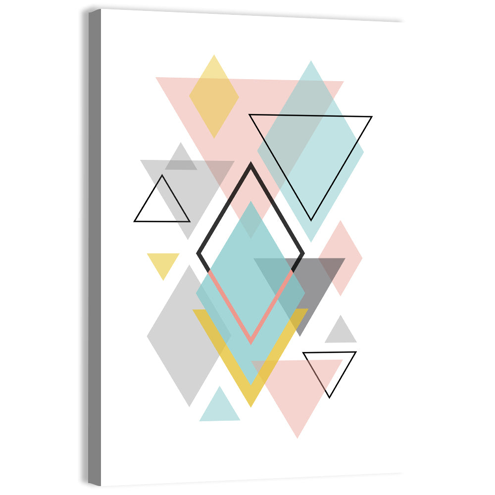 Scandinavian Geometric Study Wall Art, canvas print, portrait