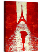 Rainy Paris Eiffel Tower Wall Art
