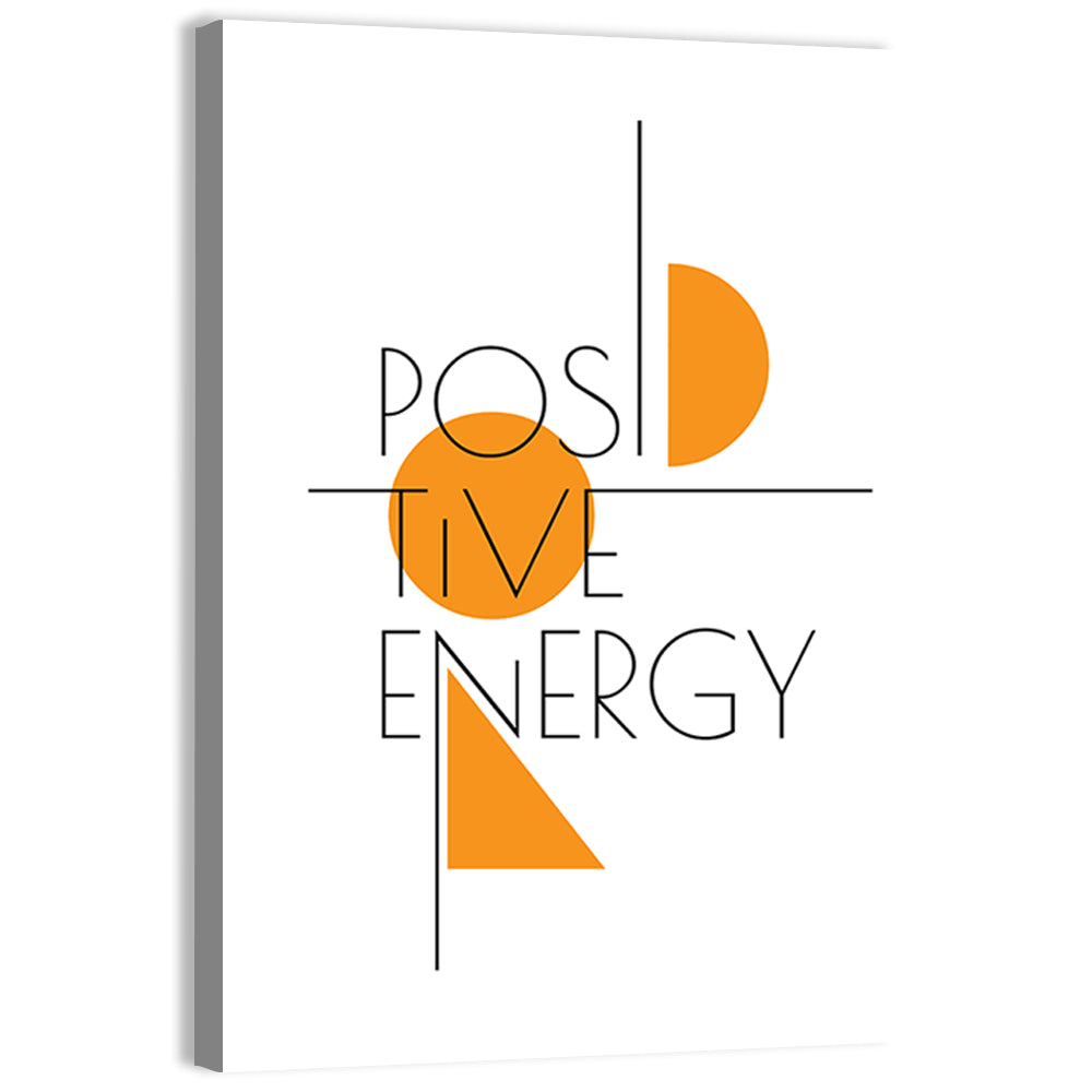 Positive Energy Typography Wall Art