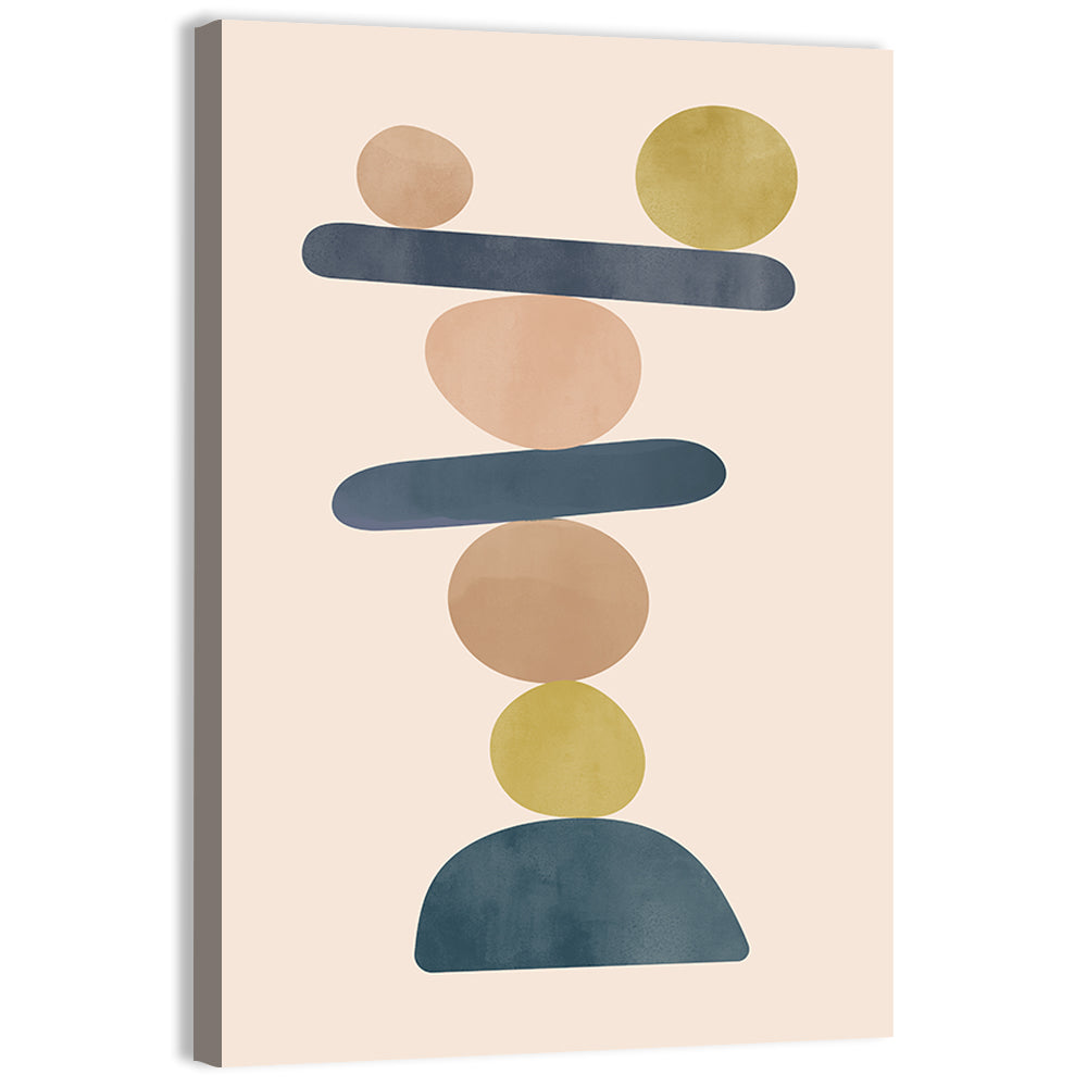 Balancing Stones Study Wall Art, canvas print, portrait