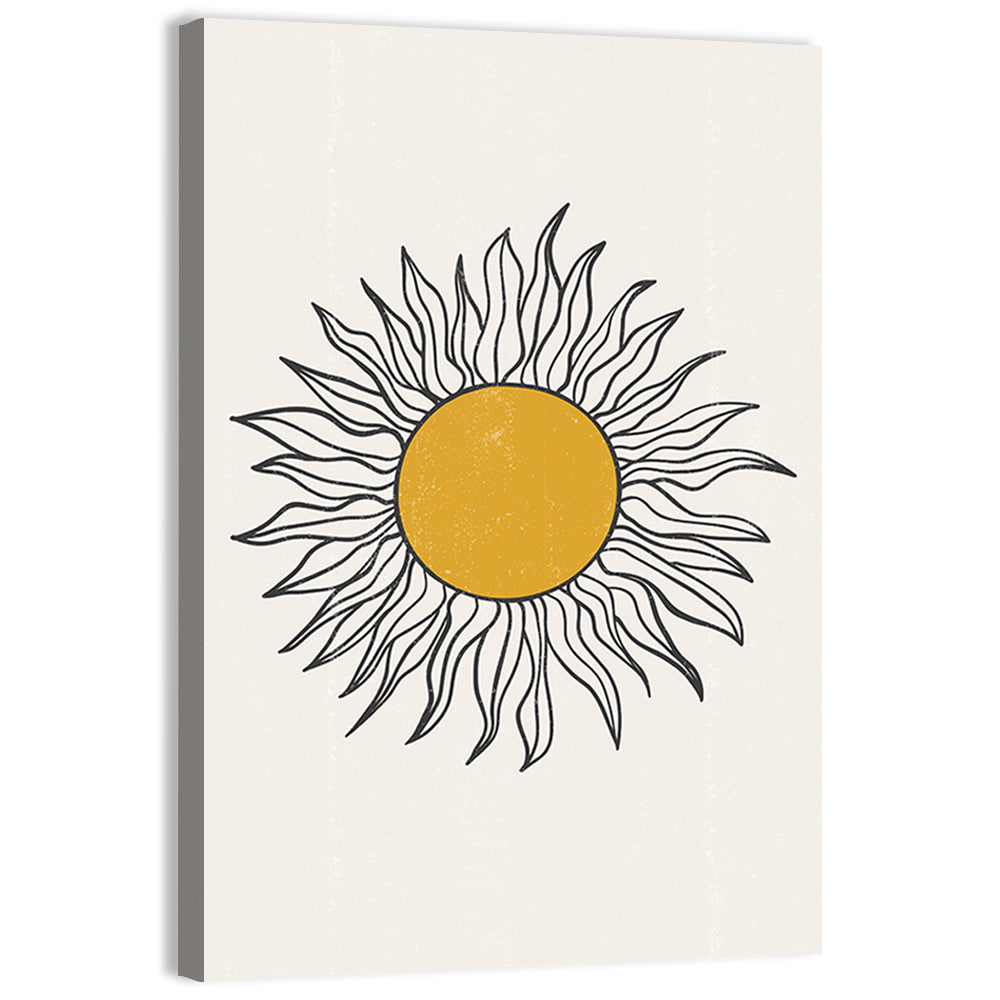 Textured Boho Sun Wall Art
