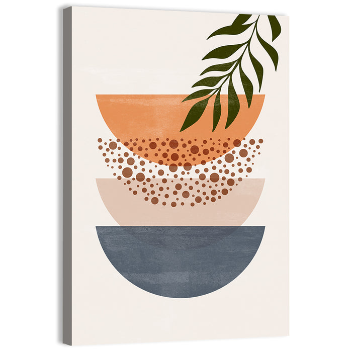 Stacked Sun and Moon Illustration Wall Art as a canvas print