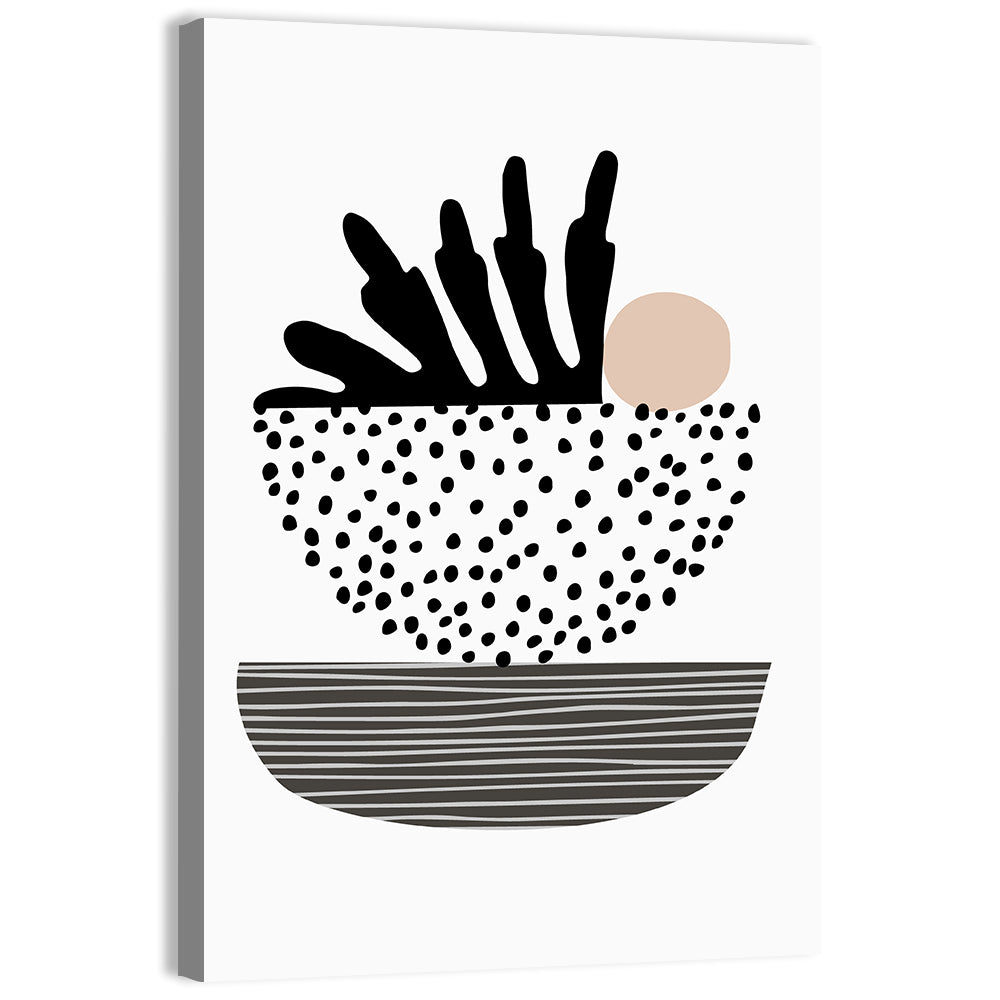 Palm Leaf with Stacked Bowls Wall Art