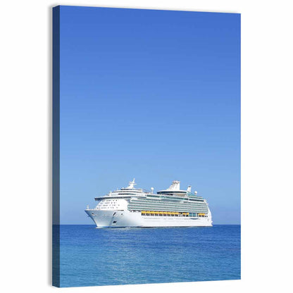 Cruise Ship in Open Sea Wall Art